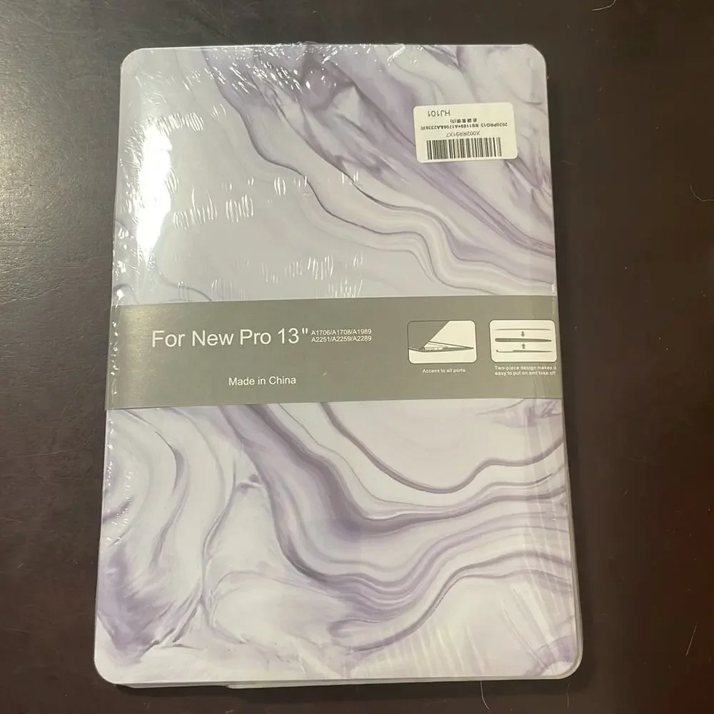 MacBook New Pro 13” purple marble design shell